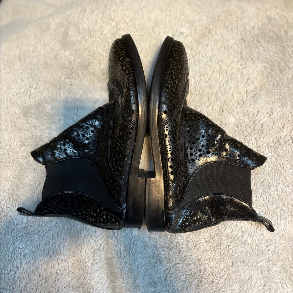 Alaia Paris Black Perforated Ankle Boots - Picture 4 of 13